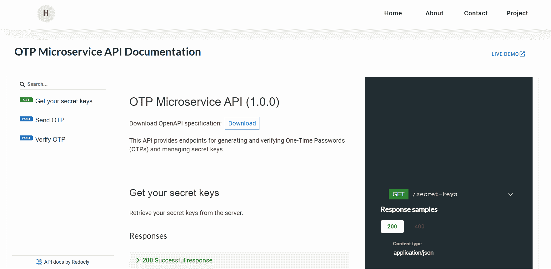 Secure OTP Service API